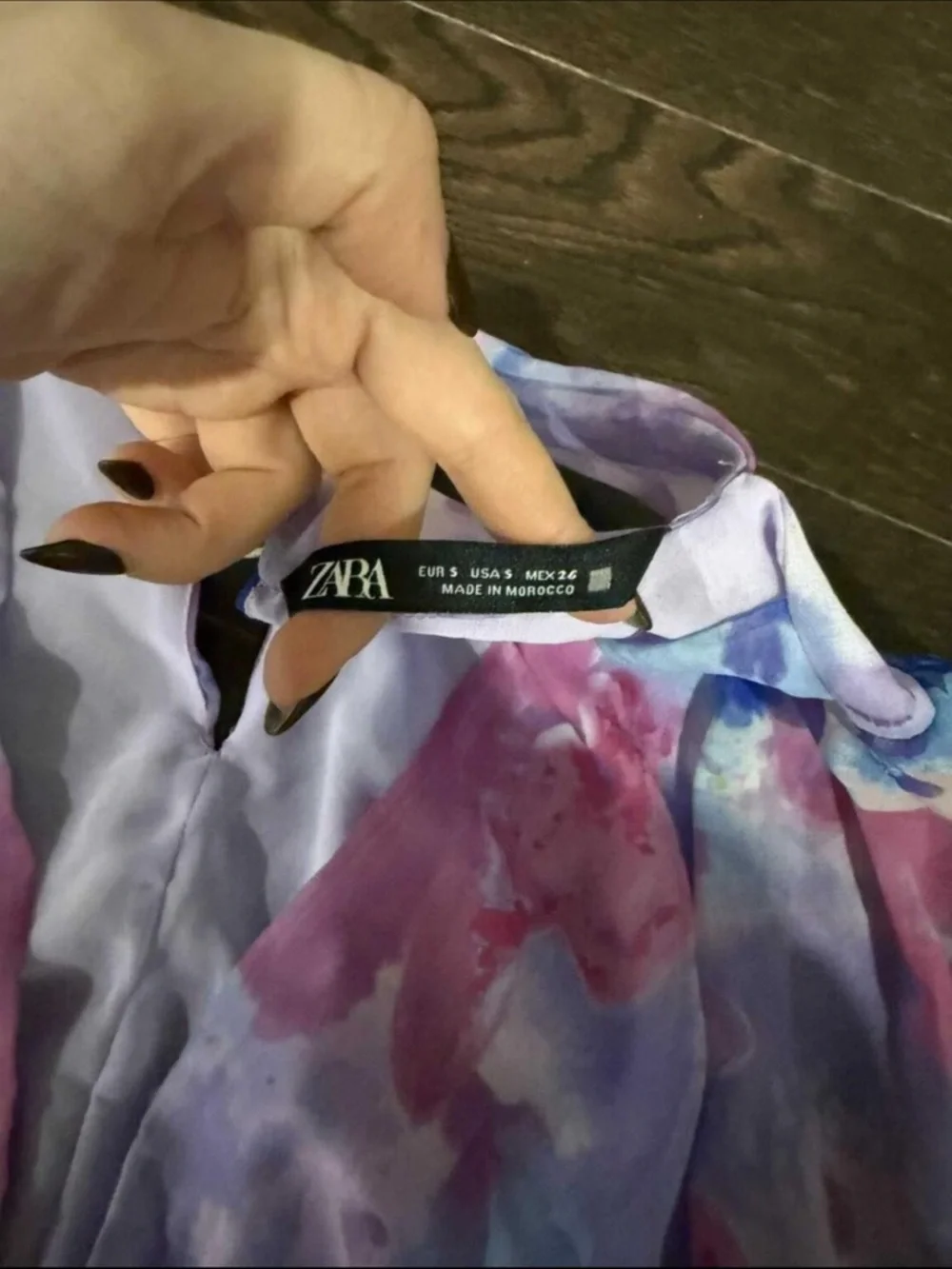 Zara Watercolor blouse - Pink, Lavender & Blue - Picture 2 of 3